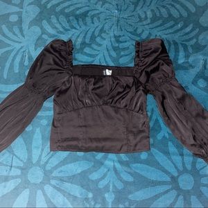 H&M Crop silk long sleeve